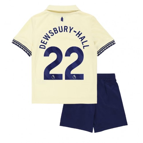 Stroje piłkarskie Everton Kiernan Dewsbury-Hall #22 Koszulka Wyjazdowej dla dzieci 2025-26 Krótki Rękaw (+ szorty)